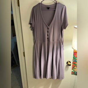 Torrid Lavender rib knit dress, size 1 (14-16)